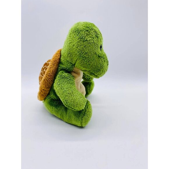Green Turtle Plush Stuffed Animal Toy With Spotted Pattern Print Shell, 7" - Picture 4 of 8